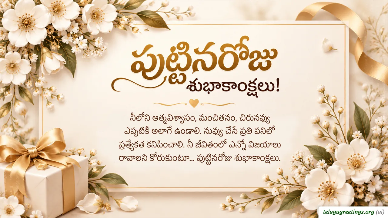 Happy Birthday Greetings in Telugu Puttinaroju Greetings