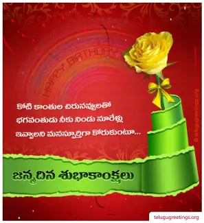 Birthday Greetings in Telugu Janmadina Subhakankshalu